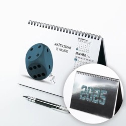 Calendrier chevalet A5 luxe argent personnalisé : Business