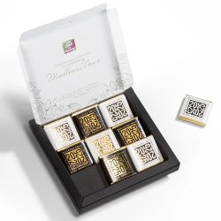 Carte de vœux personnalisée Chocoffret 9 chocolats : Cacao