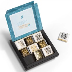 Carte de vœux personnalisée Chocoffret 9 chocolats : Esquisse