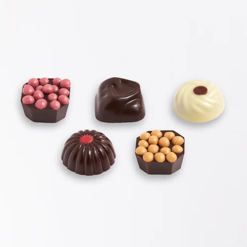 Coffret personnalisé calendrier et chocolats artisanaux - Trilogie Typo