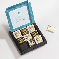 Carte de vœux personnalisée Chocoffret 9 chocolats : Esquisse
