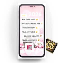 Carte de vœux personnalisée 8 chocolats : ChocoPhone SMS