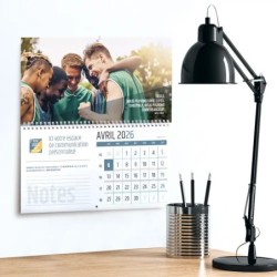 Calendrier mural (33x32 cm)...
