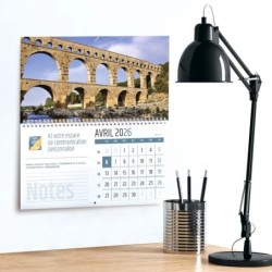 Calendrier mural (33x32 cm) personnalisé - Patrimoine France