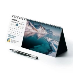 Calendrier chevalet horizontal (10x21 cm) personnalisé - Nature