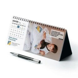 Calendrier chevalet horizontal (10x21 cm) personnalisé - Logo intégré Valeurs du sport