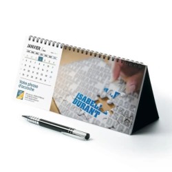 Calendrier chevalet horizontal (10x21 cm) personnalisé - nominatif Entreprise