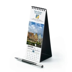 Calendrier chevalet vertical (21x7,5 cm) personnalisé - Villages de France