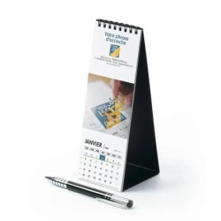 Calendrier chevalet vertical (21x7,5 cm) personnalisé - Logo intégré Réseau