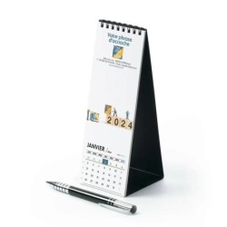 Calendrier chevalet vertical (21x7,5 cm) personnalisé - Logo intégré Miniature