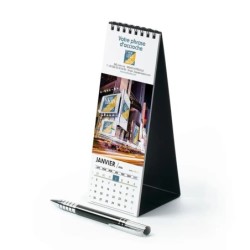 Calendrier chevalet vertical (21x7,5 cm) personnalisé - Logo intégré Visio