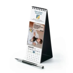 Calendrier chevalet vertical (21x7,5 cm) personnalisé - Logo intégré Valeurs du sport