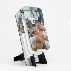 Calendrier support téléphone personnalisé - Visiocal Logo intégré Au bureau