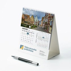 Calendrier chevalet intégral (15x18 cm) personnalisé - Villages de France