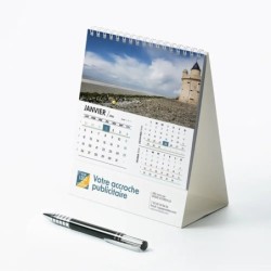 Calendrier chevalet intégral (15x18 cm) personnalisé - Littoral
