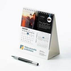 Calendrier chevalet intégral (15x18 cm) personnalisé - Inventions Françaises