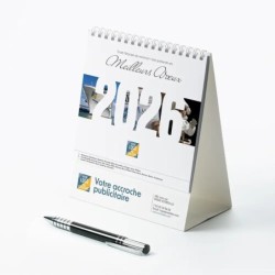 Calendrier chevalet intégral (15x18 cm) personnalisé - Logo intégré Visio