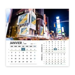 Calendrier chevalet intégral (15x18 cm) personnalisé - Logo intégré Visio