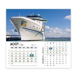 Calendrier chevalet intégral (15x18 cm) personnalisé - Logo intégré Visio