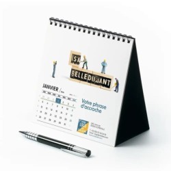 Calendrier chevalet carré (15x15 cm) personnalisé - nominatif Figurine