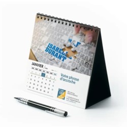 Calendrier chevalet carré (15x15 cm) personnalisé - nominatif Entreprise