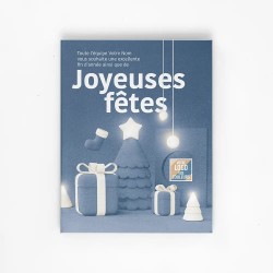 Calendrier de l'avent personnalisé carrés de chocolat - Book Noël 3D