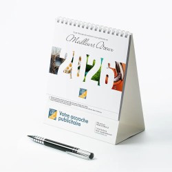 Calendrier chevalet intégral (15x18 cm) personnalisé - Typomix