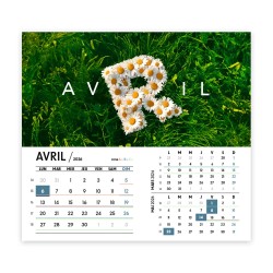 Calendrier chevalet intégral (15x18 cm) personnalisé - Typomix