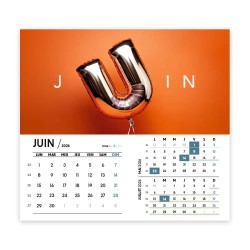 Calendrier chevalet intégral (15x18 cm) personnalisé - Typomix