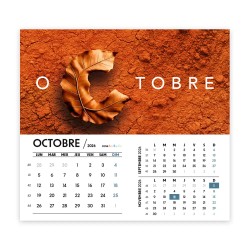 Calendrier chevalet intégral (15x18 cm) personnalisé - Typomix