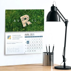 Calendrier mural (33x32 cm) personnalisé - Typomix