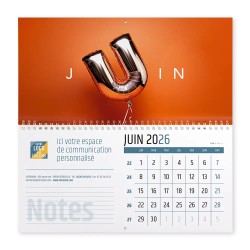 Calendrier mural (33x32 cm) personnalisé - Typomix