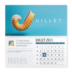 Calendrier mural (33x32 cm) personnalisé - Typomix