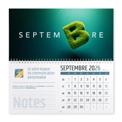 Calendrier mural (33x32 cm) personnalisé - Typomix