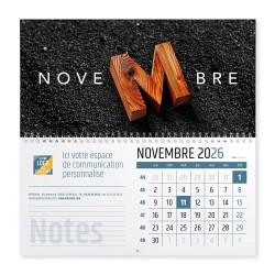 Calendrier mural (33x32 cm) personnalisé - Typomix