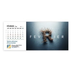 Calendrier chevalet horizontal (23x10 cm) personnalisé - Typomix