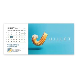 Calendrier chevalet horizontal (23x10 cm) personnalisé - Typomix