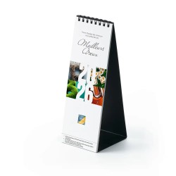 Calendrier chevalet vertical (7,5x21 cm) personnalisé - Typomix
