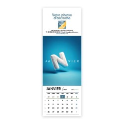 Calendrier chevalet vertical (7,5x21 cm) personnalisé - Typomix