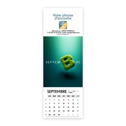 Calendrier chevalet vertical (7,5x21 cm) personnalisé - Typomix