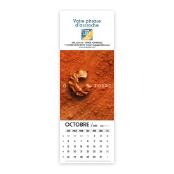 Calendrier chevalet vertical (7,5x21 cm) personnalisé - Typomix