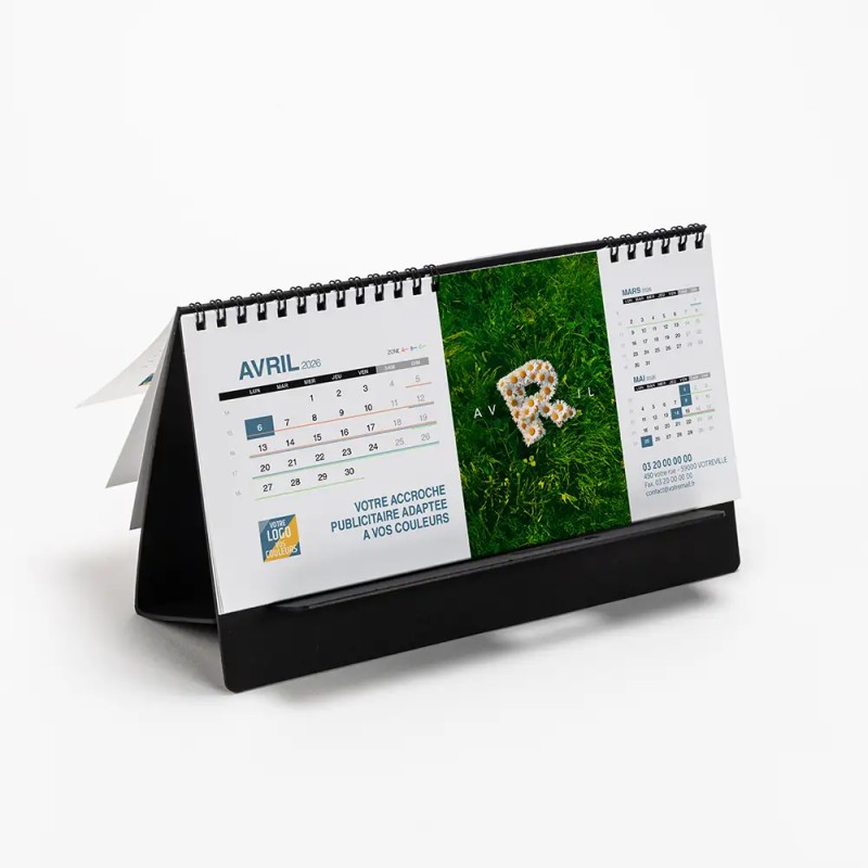 Calendrier chevalet support de téléphone Supra (24x11 cm) - Typomix