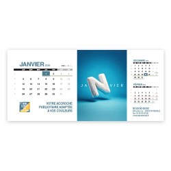 Calendrier chevalet support de téléphone Supra (24x11 cm) - Typomix
