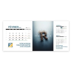 Calendrier chevalet support de téléphone Supra (24x11 cm) - Typomix