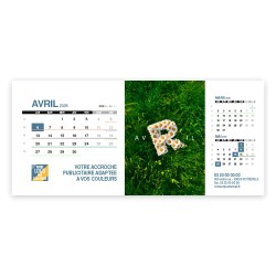 Calendrier chevalet support de téléphone Supra (24x11 cm) - Typomix