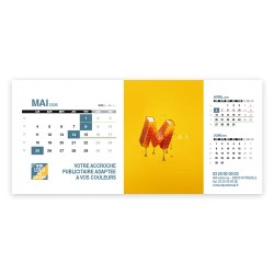 Calendrier chevalet support de téléphone Supra (24x11 cm) - Typomix