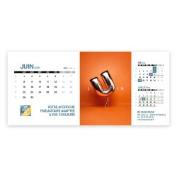 Calendrier chevalet support de téléphone Supra (24x11 cm) - Typomix