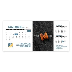 Calendrier chevalet support de téléphone Supra (24x11 cm) - Typomix