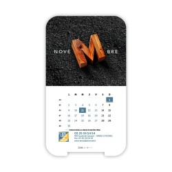 Calendrier support téléphone personnalisé - Visiocal  Typomix