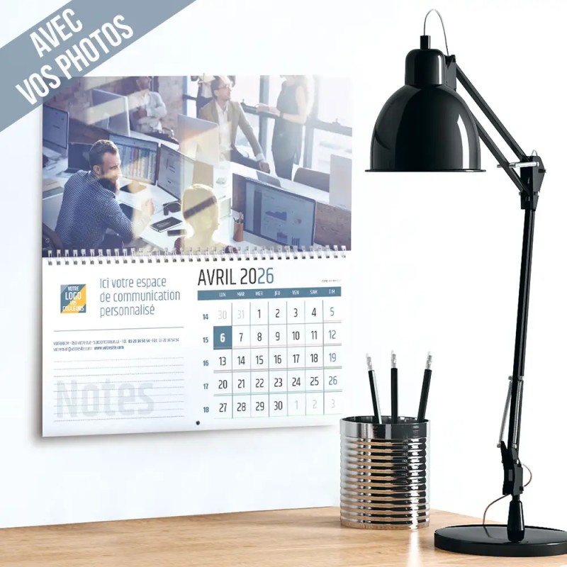 Calendrier mural (33x32 cm) personnalisé - Vos photos